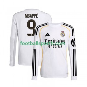 Tenue Real Madrid Kylian Mbappé 9 Domicile 2025-2026 Maillot de Foot ML